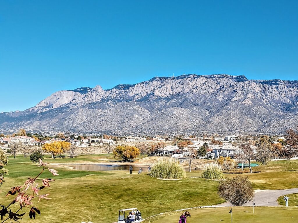 Image of mountain and landscape of Tanoan Country Club